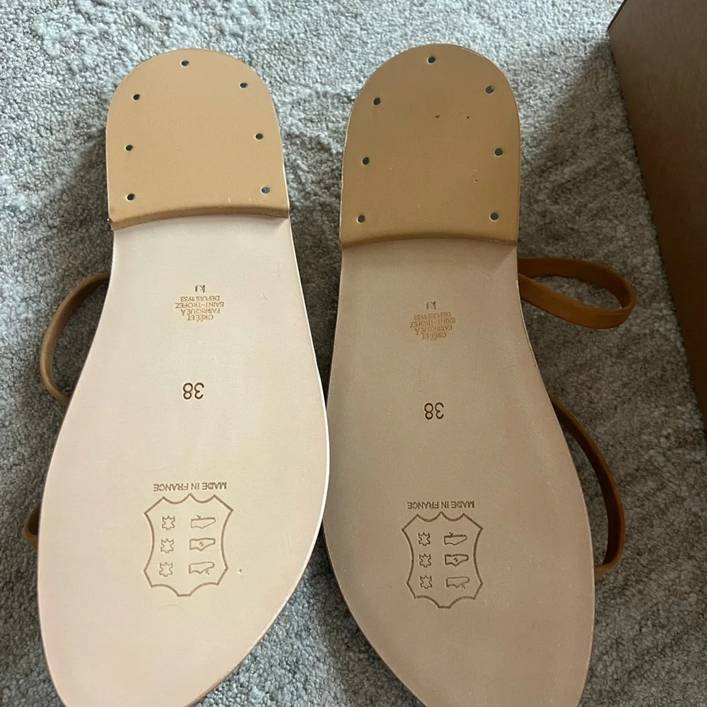 K.Jacques Tan Minimalist Toe-Loop Sandals - Picture 2 of 5